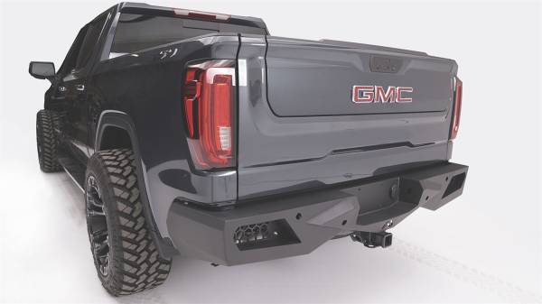 Fab Fours Bumpers & Off-Road Armor | 1350 Offroad - Fab Fours Vengeance Rear Bumper, Black Powder Coat, with Blind Spot Monitor Mount, with Sensors - GS23-E5852-1 - Image 1