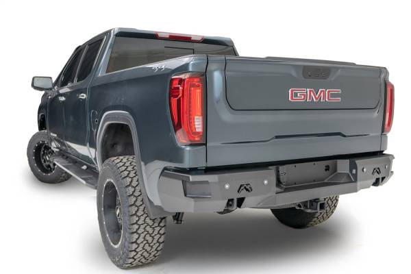 Fab Fours Bumpers & Off-Road Armor | 1350 Offroad - Fab Fours Premium Rear Bumper, Black Powder Coat, with Blind Spot Monitor Mount - GS23-W5851-1 - Image 1