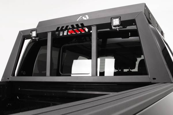 Fab Fours Bumpers & Off-Road Armor | 1350 Offroad - Fab Fours Headache Rack, Black Powder Coat - HR2009-1 - Image 1