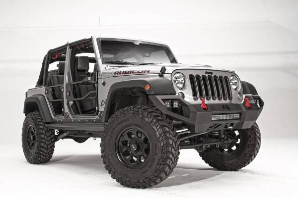 Fab Fours Bumpers & Off-Road Armor | 1350 Offroad - Fab Fours Vengeance Front Bumper, Bare Steel, No Guard - JK07-D1851-B - Image 1