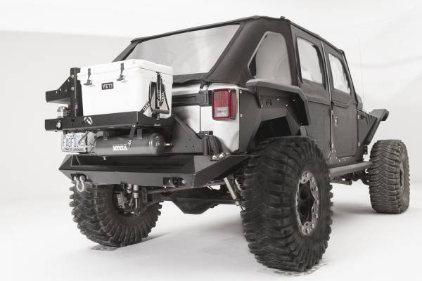 Fab Fours Bumpers & Off-Road Armor | 1350 Offroad - Fab Fours Air Compressor Yeti Tundra 35 Cooler Mount, Bare Steel - JK2040-B - Image 1