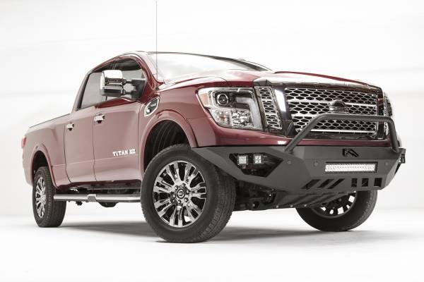 Fab Fours Bumpers & Off-Road Armor | 1350 Offroad - Fab Fours Vengeance Front Bumper, Black Powder Coat, with Pre-Runner Guard, with Sensors - NT16-D3752-1 - Image 1