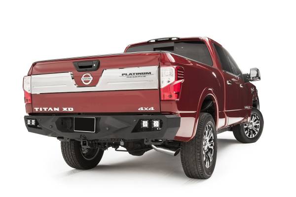 Fab Fours Bumpers & Off-Road Armor | 1350 Offroad - Fab Fours Vengeance Rear Bumper, Bare Steel, with Sensors - NT16-E3751-B - Image 1