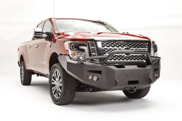 Fab Fours Bumpers & Off-Road Armor | 1350 Offroad - Fab Fours Premium Winch Front Bumper, Black Powder Coat, with Pre-Runner Guard - NT16-F3752-1 - Image 1
