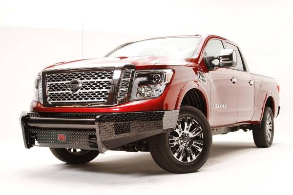 Fab Fours Bumpers & Off-Road Armor | 1350 Offroad - Fab Fours Black Steel Front Bumper, Black Powder Coat, with No Guard, with Tow Hooks - NT16-K3761-1 - Image 1