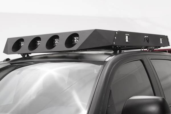 Fab Fours Bumpers & Off-Road Armor | 1350 Offroad - Fab Fours Roof Rack, Powder Coated, 4 Light Roof Rack Face Plate - RR14-1 - Image 1