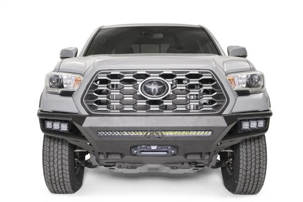 Fab Fours Bumpers & Off-Road Armor | 1350 Offroad - Fab Fours Vengeance Winch Front Bumper, with No Guard, 2 Stage Matte Black Powder Coat - TB16-01-1 - Image 1