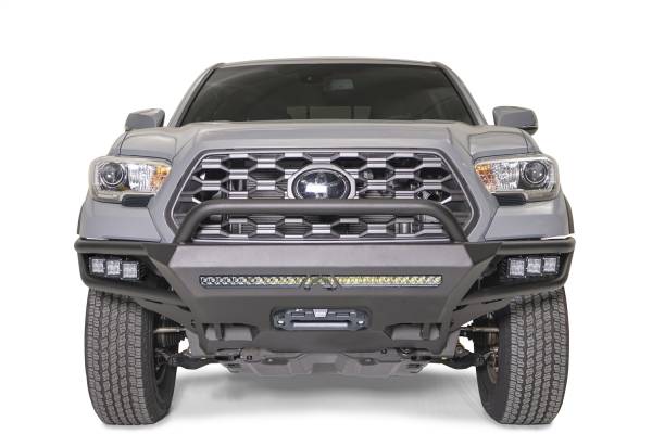Fab Fours Bumpers & Off-Road Armor | 1350 Offroad - Fab Fours Vengeance Winch Front Bumper, with Pre-Runner Guard, 2 Stage Matte Black Powder Coat - TB16-02-1 - Image 1