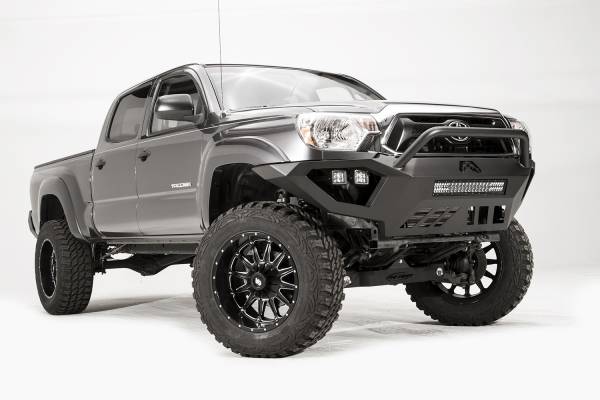 Fab Fours Bumpers & Off-Road Armor | 1350 Offroad - Fab Fours Vengeance Front Bumper, Black Powder Coat, with Pre-Runner Grill Guard - TT12-D1652-1 - Image 1