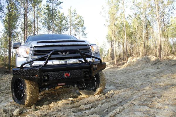 Fab Fours Bumpers & Off-Road Armor | 1350 Offroad - Fab Fours Black Steel Front Bumper, Black Powder Coat, with Pre-Runner Grill Guard & Tow Hooks - TT14-K2862-1 - Image 1