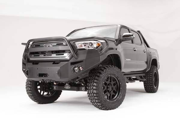 Fab Fours Bumpers & Off-Road Armor | 1350 Offroad - Fab Fours Premium Winch Front Bumper, Bare Steel, with Grill Guard - TT16-B3650-B - Image 1