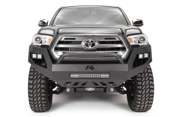Fab Fours Bumpers & Off-Road Armor | 1350 Offroad - Fab Fours Vengeance Front Bumper, with Low Pre-Runner Guard, Lower Cutout, 11 Gauge Steel, Bare Steel - TT16-D3653-B - Image 1