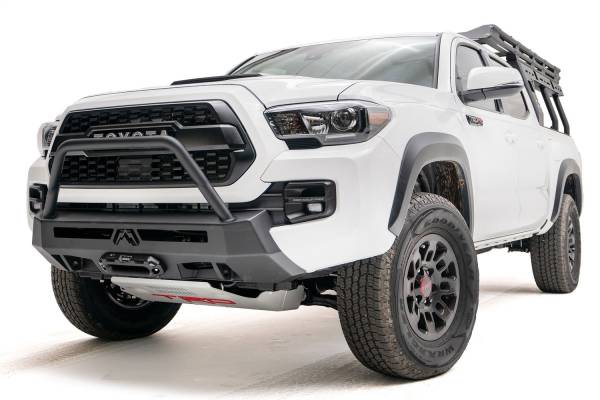Fab Fours Bumpers & Off-Road Armor | 1350 Offroad - Fab Fours Winch Mount, with High Pre-Runner Guard, Black Powder Coat, 75 lbs. Weight - TT16-N3653-1 - Image 1