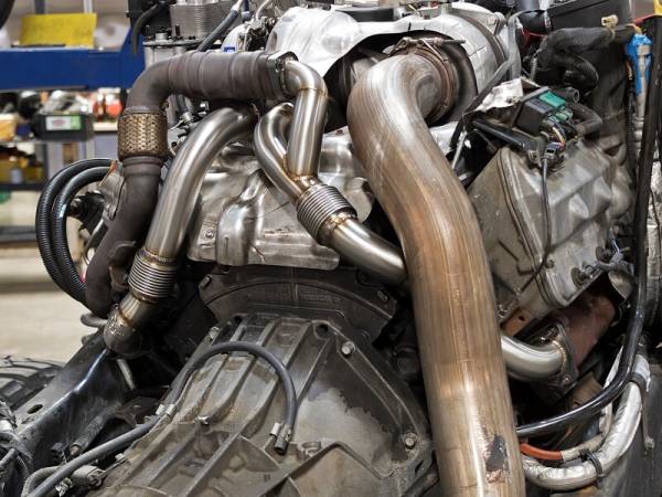 aFe Power Performance Parts & Installation | 1350 Offroad - aFe Twisted Steel Header Up-Pipe Ford Diesel Trucks 08-10 V8-6.4L (td) - 48-33016 - Image 1