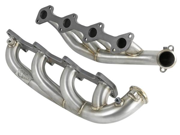 aFe Power Performance Parts & Installation | 1350 Offroad - aFe Twisted Steel 1-3/4-in to 2-in 304 Stainless Headers Ford Diesel Trucks 03-07 V8-6.0L (td) - 48-33022 - Image 1