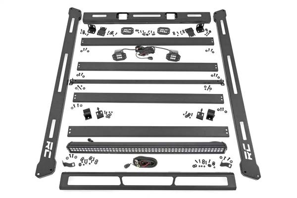 Rough Country Lift Kits & Suspension | 1350 Offroad - Rough Country Roof Rack System, with Black-Series Led Lights - 10615 - Image 1