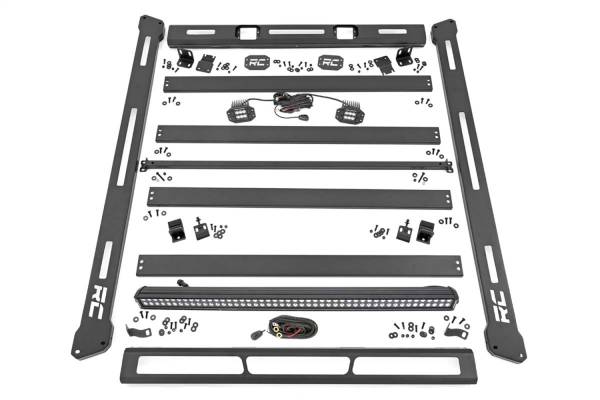 Rough Country Lift Kits & Suspension | 1350 Offroad - Rough Country Roof Rack System, with Black-Series Led Lights - 10622 - Image 1