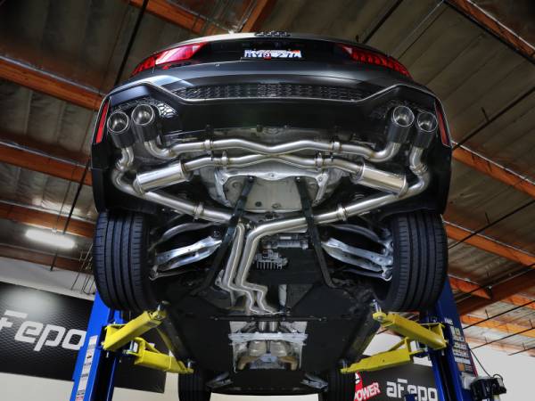 aFe Power Performance Parts & Installation | 1350 Offroad - aFe MACH Force-Xp 3-in to 2-1/2-in Stainless Steel Cat-Back Exhaust System Carbon - 49-36448-C - Image 1