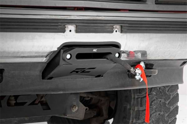 Rough Country Lift Kits & Suspension | 1350 Offroad - Rough Country Winch Mounting Plate, Hidden, Front, Black Carbon Powder Coating - 11008 - Image 1