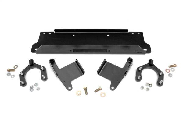 Rough Country Lift Kits & Suspension | 1350 Offroad - Rough Country Winch Mounting Plate, for Factory Bumper, Hardware - 1162 - Image 1