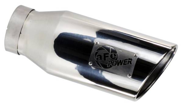 aFe Power Performance Parts & Installation | 1350 Offroad - aFe MACH Force-Xp 304 Stainless Steel Clamp-on Exhaust Tip Polished 5-in Inlet x 6-in Outlet x 15-in L - 49T50601-P15 - Image 1