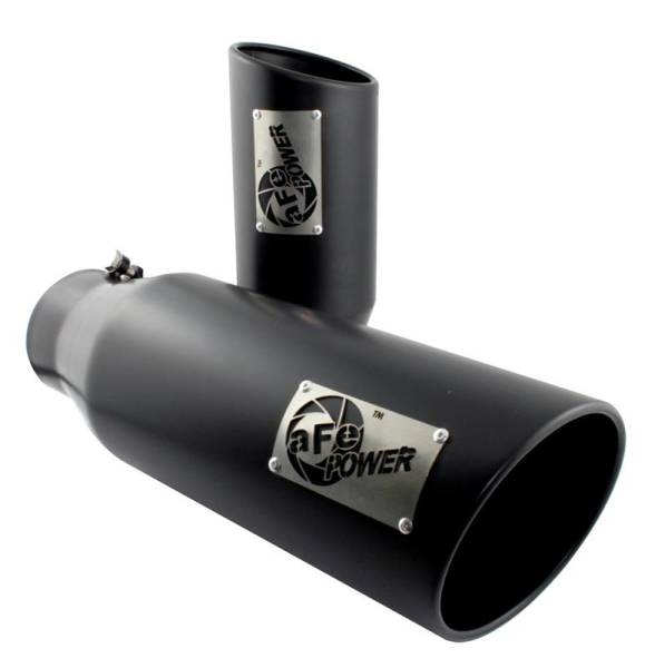 aFe Power Performance Parts & Installation | 1350 Offroad - aFe MACH Force-Xp 304 Stainless Steel Clamp-on Exhaust Tip Polished 3-in Inlet x 4-in Outlet x 12-in L - 49-90007 - Image 1