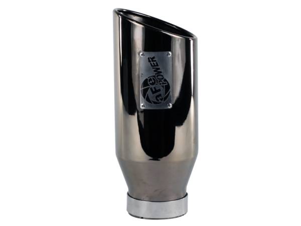 aFe Power Performance Parts & Installation | 1350 Offroad - aFe MACH Force-Xp 409 Stainless Steel Clamp-on Exhaust Tip Black Chrome 4-in Inlet x 6-in Outlet x 15-in L - 49-92018-BC - Image 1