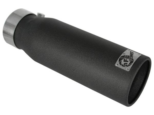 aFe Power Performance Parts & Installation | 1350 Offroad - aFe MACH Force-Xp 409 Stainless Steel Clamp-on Exhaust Tip Black 3-in Inlet x 4-in Outlet x 12-in L - 49-92043-B - Image 1
