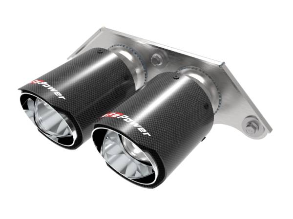 aFe Power Performance Parts & Installation | 1350 Offroad - aFe MACH Force-Xp 4-in Carbon Fiber OE Replacement Exhaust Tips Porsche 911 GT3 14-19 H6-3.8L/4.0L - 49C36435-C - Image 1