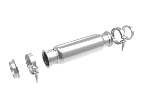 aFe Power Performance Parts & Installation | 1350 Offroad - aFe MACH Force-Xp 304 Stainless Steel Resonator 3-in Inlet/Outlet x 4-in Dia. x 12-in Body x 16-in Overall Length - 49M10006 - Image 1