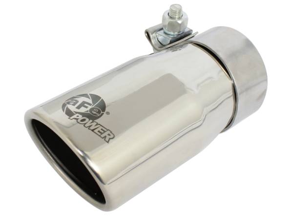 aFe Power Performance Parts & Installation | 1350 Offroad - aFe MACH Force-Xp 304 Stainless Steel Clamp-on Exhaust Tip Polished 2-1/2-in Inlet x 3-1/4-in Outlet x 6-in L - 49T25304-P06 - Image 1