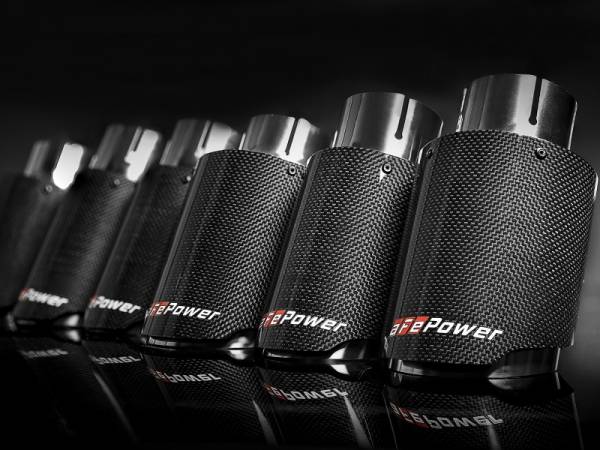 aFe Power Performance Parts & Installation | 1350 Offroad - aFe MACH Force-Xp 304 Stainless Steel Clamp-on Exhaust Tip Carbon Fiber 2-1/2-in Inlet x 3-1/2-in Outlet X 7-in L - 49T25354-C07 - Image 1
