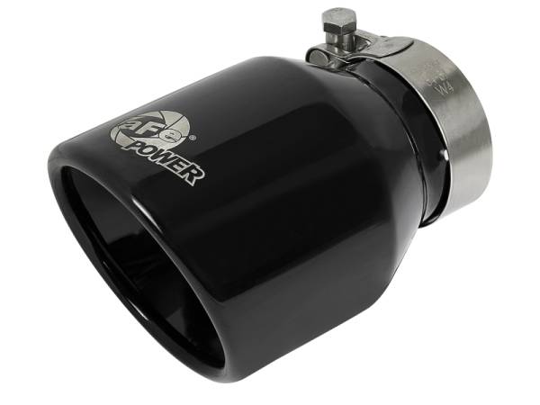 aFe Power Performance Parts & Installation | 1350 Offroad - aFe MACH Force-Xp 409 Stainless Steel Clamp-on Exhaust Tip Black 2-1/2-in Inlet x 4-in Outlet x 6-in L - 49T25404-B06 - Image 1