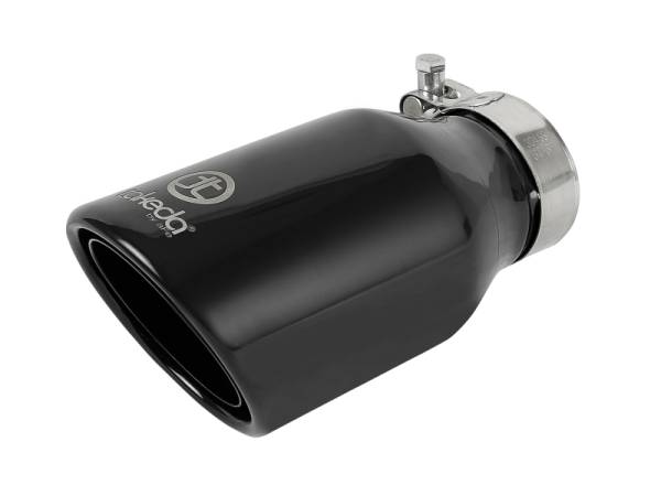 aFe Power Performance Parts & Installation | 1350 Offroad - aFe Takeda 409 Stainless Steel Clamp-on Exhaust Tip Black 2-1/2-in Inlet x 4-in Outlet x 8-in L - 49T25404-B08 - Image 1