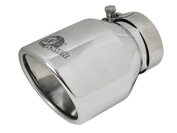 aFe Power Performance Parts & Installation | 1350 Offroad - aFe MACH Force-Xp 304 Stainless Steel Clamp-on Exhaust Tip Polished 2-1/2-in Inlet x 4-in Outlet x 6-in L - 49T25404-P06 - Image 1