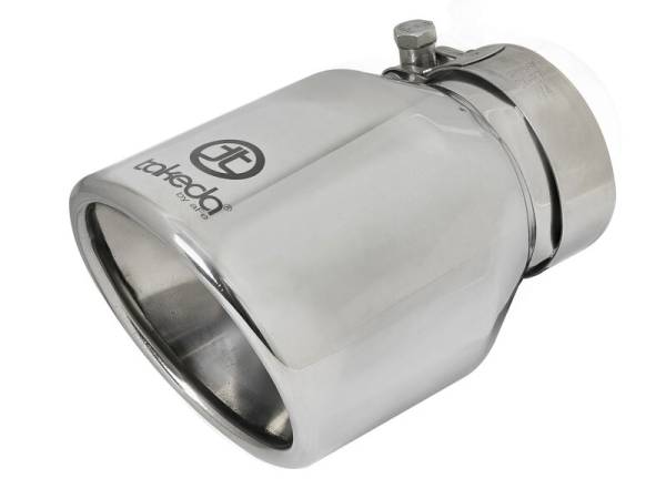 aFe Power Performance Parts & Installation | 1350 Offroad - aFe Takeda 304 Stainless Steel Clamp-on Exhaust Tip Polished 2-1/2-in Inlet x 4-in Outlet x 6-in L - 49T25404-P061 - Image 1