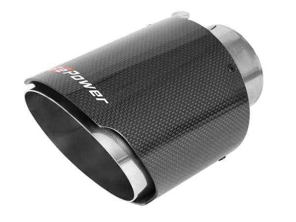 aFe Power Performance Parts & Installation | 1350 Offroad - aFe MACH Force-Xp 304 Stainless Steel Clamp-on Exhaust Tip Carbon Fiber 2-1/2-in Inlet x 4-1/2-in Outlet x 7-in L - 49T25454-C07 - Image 1