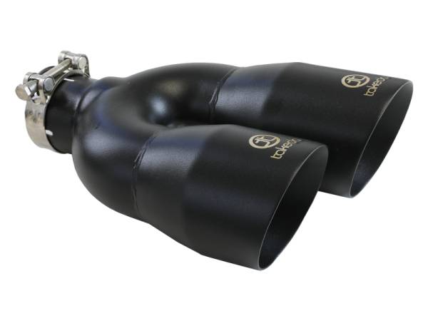 aFe Power Performance Parts & Installation | 1350 Offroad - aFe Takeda 304 Stainless Steel Clamp-on Exhaust Tip Black 2-1/2-in Inlet x 4-in Outlet x 12-in L - 49T25484-B122 - Image 1