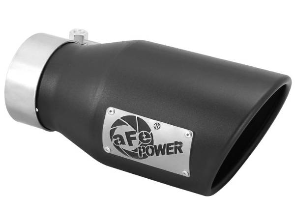 aFe Power Performance Parts & Installation | 1350 Offroad - aFe MACH Force-Xp 409 Stainless Steel Clamp-on Exhaust Tip Black 3-in Inlet x 4-1/2-in Outlet x 9-in L - 49T30451-B09 - Image 1