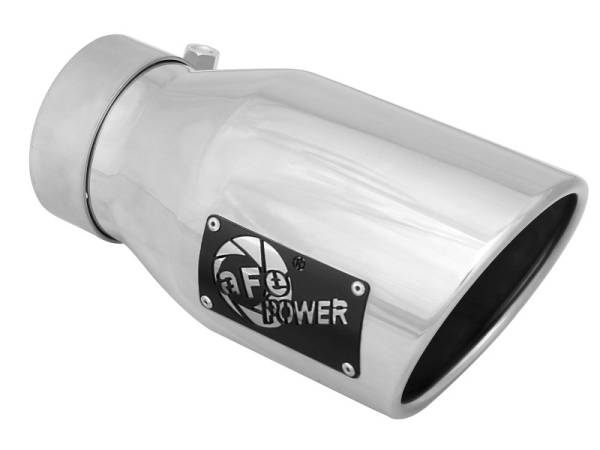 aFe Power Performance Parts & Installation | 1350 Offroad - aFe MACH Force-Xp 304 Stainless Steel Clamp-on Exhaust Tip Polished 3-in Inlet x 4-1/2-in Outlet x 9-in L - 49T30451-P09 - Image 1