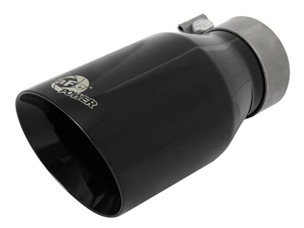 aFe Power Performance Parts & Installation | 1350 Offroad - aFe MACH Force-Xp 304 Stainless Steel Clamp-on Exhaust Tip Black 3-in Inlet x 4-1/2-in Outlet x 9-in L - 49T30454-B092 - Image 1
