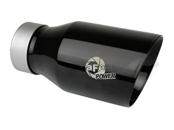 aFe Power Performance Parts & Installation | 1350 Offroad - aFe MACH Force-Xp 304 Stainless Steel Clamp-on Exhaust Tip Black 3-in Inlet x 4-1/2-in Outlet x 9-in L - 49T30454-B093 - Image 1