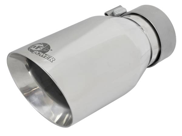 aFe Power Performance Parts & Installation | 1350 Offroad - aFe MACH Force-Xp 304 Stainless Steel Clamp-on Exhaust Tip Polished 3-in Inlet x 4-1/2-in Outlet x 9-in L - 49T30454-P092 - Image 1
