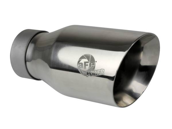 aFe Power Performance Parts & Installation | 1350 Offroad - aFe MACH Force-Xp 304 Stainless Steel Clamp-on Exhaust Tip Polished 3-in Inlet x 4-1/2-in Outlet x 9-in L - 49T30454-P093 - Image 1