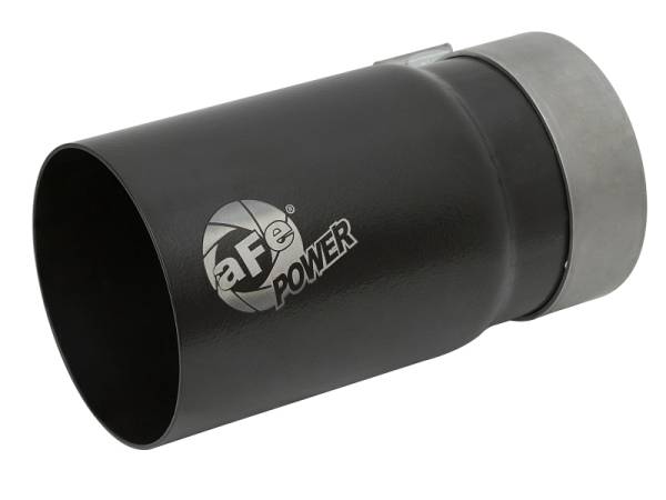 aFe Power Performance Parts & Installation | 1350 Offroad - aFe MACH Force-Xp Stainless Steel Clamp-on Exhaust Tip Black Right Side Exit 3-1/2-in Inlet x 4-in Outlet x 7-in L - 49T35404-B07 - Image 1