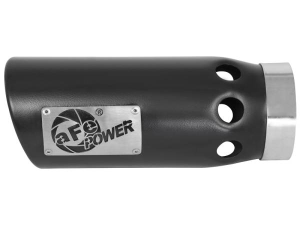 aFe Power Performance Parts & Installation | 1350 Offroad - aFe MACH Force-Xp 409 Stainless Steel Clamp-on Exhaust Tip Black Left Side Exit 4-in Inlet x 5-in Outlet x 12-in L - 49T40502-B121 - Image 1