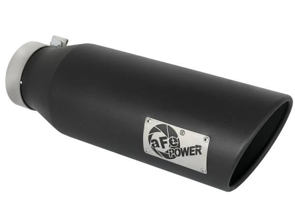 aFe Power Performance Parts & Installation | 1350 Offroad - aFe MACH Force-Xp 409 Stainless Steel Clamp-on Exhaust Tip Black 4-in Inlet x 6-in Outlet x 18-in L - 49T40601-B18 - Image 1