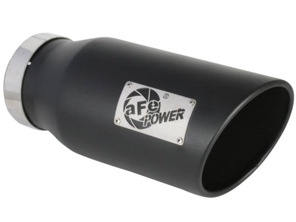 aFe Power Performance Parts & Installation | 1350 Offroad - aFe MACH Force-Xp 409 Stainless Steel Clamp-on Exhaust Tip Black Right Side Exit 5-in Inlet x 7-in Outlet x 15-in L - 49T50701-B15 - Image 1