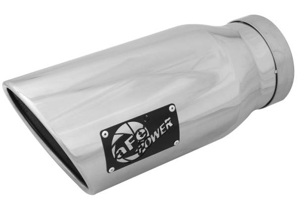 aFe Power Performance Parts & Installation | 1350 Offroad - aFe MACH Force-Xp 304 Stainless Steel Clamp-on Exhaust Tip Polished Left Side Exit 5-in Inlet x 7-in Outlet x 15-in L - 49T50702-P15 - Image 1