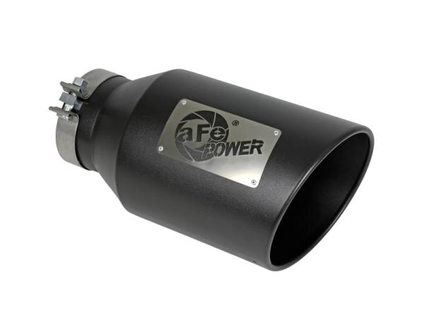 aFe Power Performance Parts & Installation | 1350 Offroad - aFe MACH Force-Xp 409 Stainless Steel Clamp-on Exhaust Tip Black 5-in Inlet x 8-in Outlet x 15-in L - 49T50801-B15 - Image 1